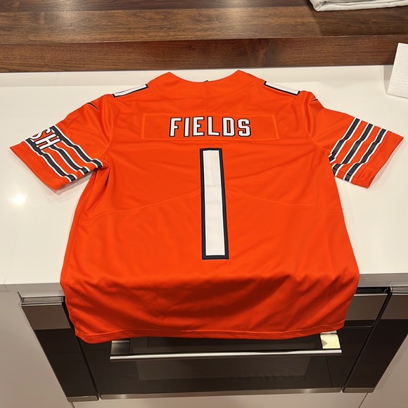 Men’s Chicago Bears Justin Fields Nike Orange Limited Jersey - Picture 5 of 5